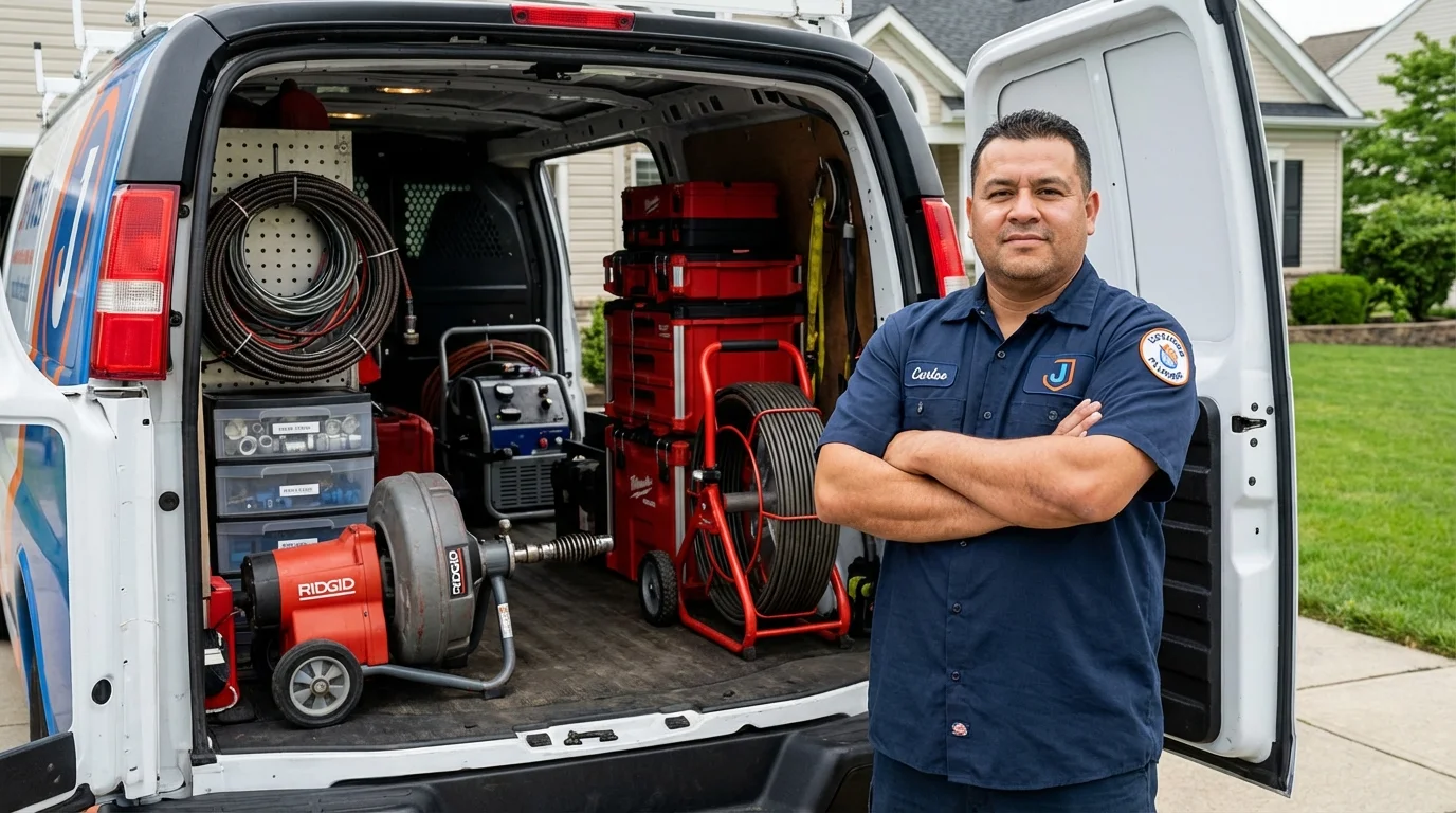 Professional drain cleaning equipment and Johns Plumbing LLC plumber in Wapato