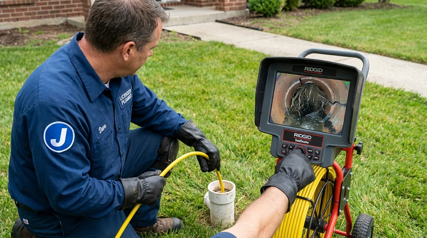 Sewer camera inspection being performed by Johns Plumbing LLC in Wapato