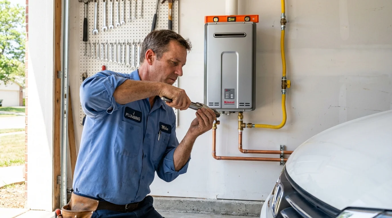 Tankless water heater installation by a Johns Plumbing LLC plumber in Wapato